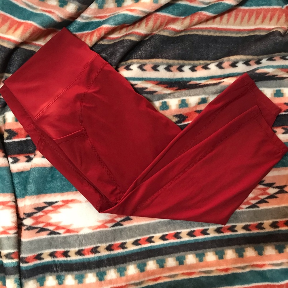 Red Pocket Brilliant hi rise Leggings (20”)